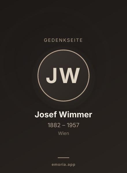 Gedenkportrait von Josef Wimmer