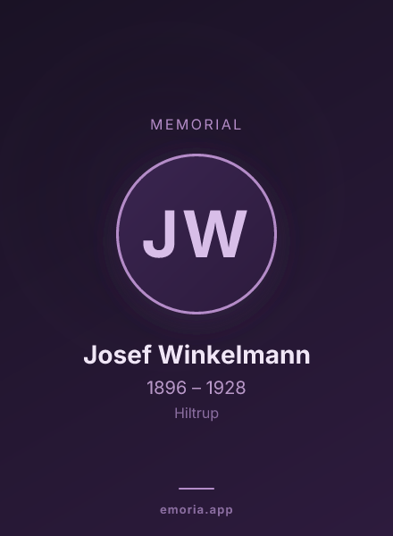 Memorial portrait of Josef Winkelmann
