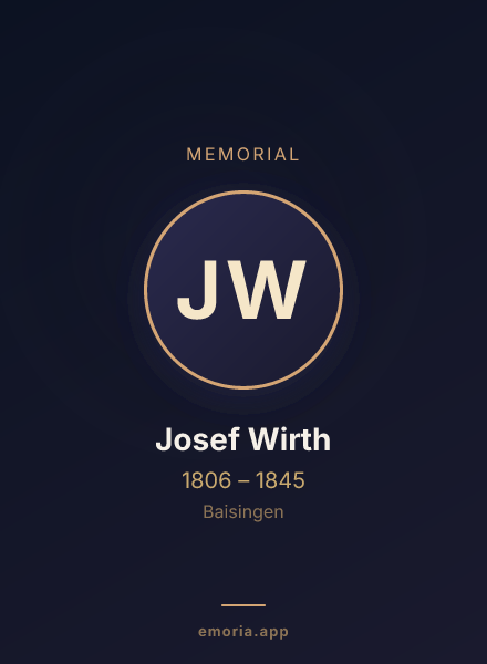 Memorial portrait of Josef Wirth
