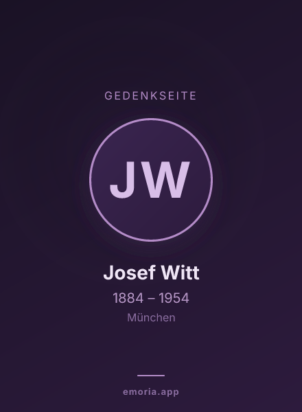 Gedenkportrait von Josef Witt