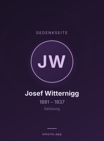 Gedenkportrait von Josef Witternigg