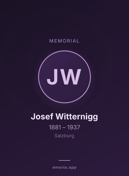 Memorial portrait of Josef Witternigg