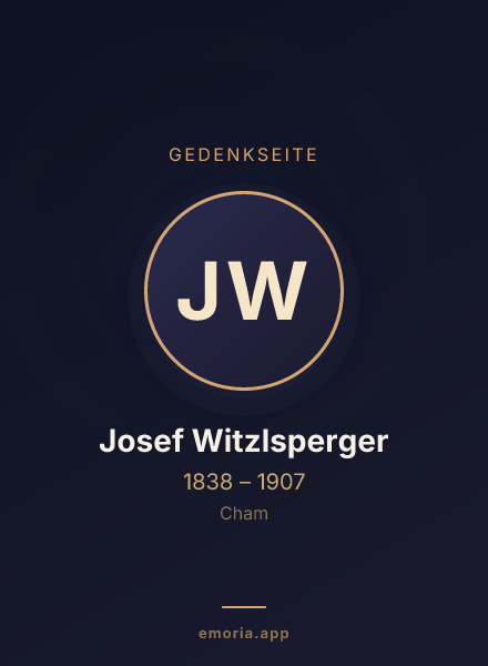 Gedenkportrait von Josef Witzlsperger