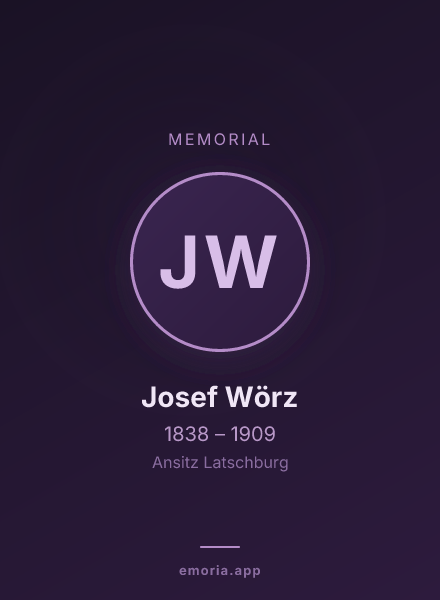 Memorial portrait of Josef Wörz