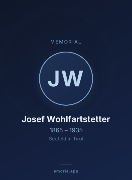 Memorial portrait of Josef Wohlfartstetter