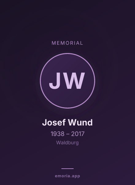 Memorial portrait of Josef Wund