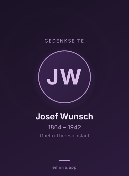 Gedenkportrait von Josef Wunsch