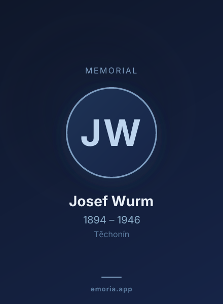 Memorial portrait of Josef Wurm