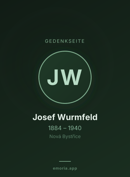 Gedenkportrait von Josef Wurmfeld