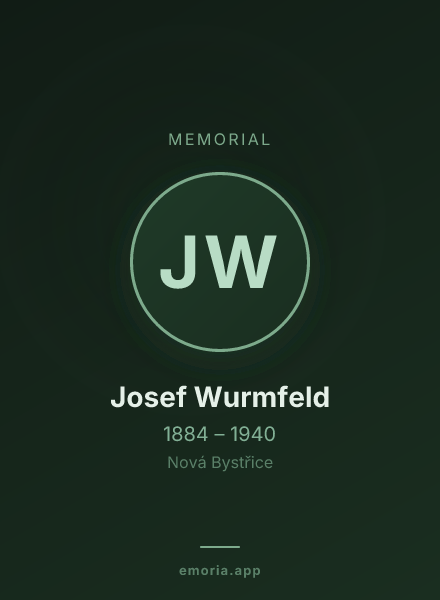 Memorial portrait of Josef Wurmfeld