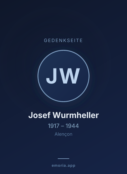 Gedenkportrait von Josef Wurmheller