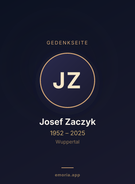 Gedenkportrait von Josef Zaczyk