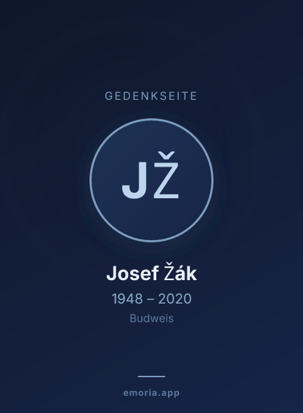 Gedenkportrait von Josef Žák