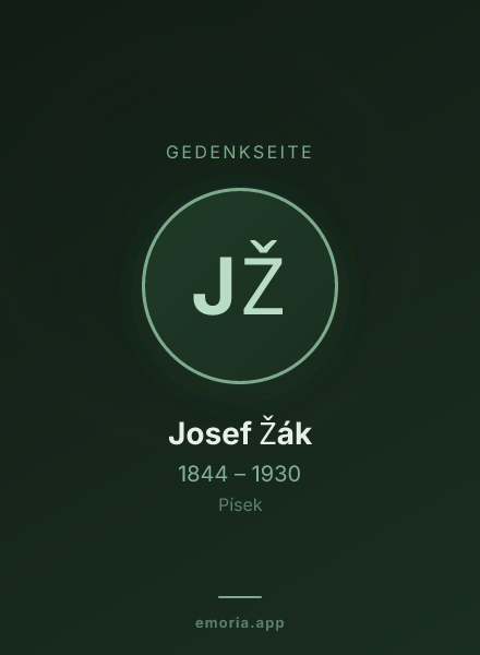 Gedenkportrait von Josef Žák