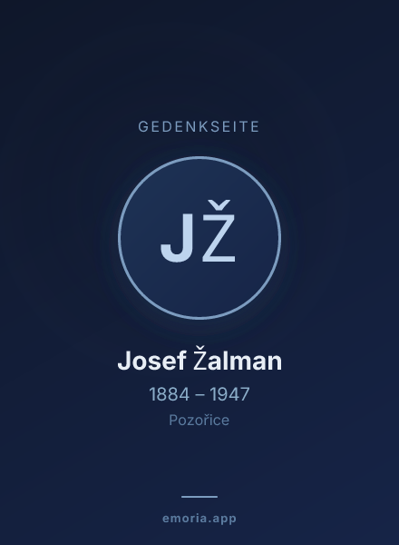 Gedenkportrait von Josef Žalman