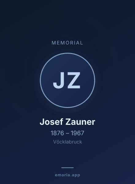 Memorial portrait of Josef Zauner