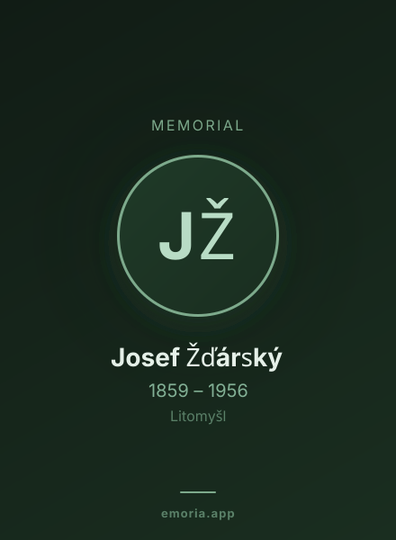 Memorial portrait of Josef Žďárský