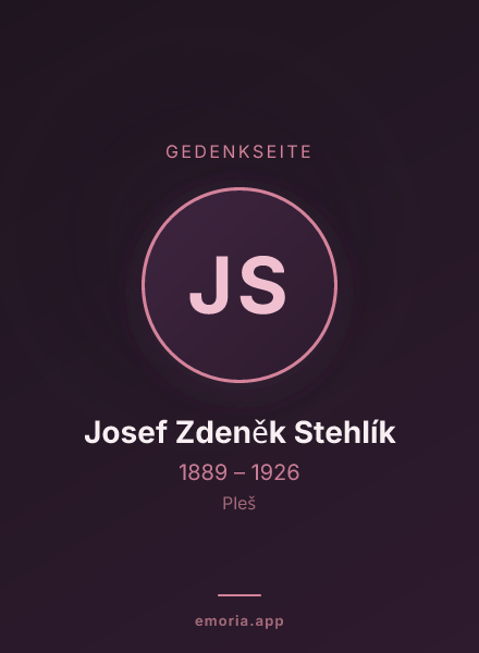 Gedenkportrait von Josef Zdeněk Stehlík