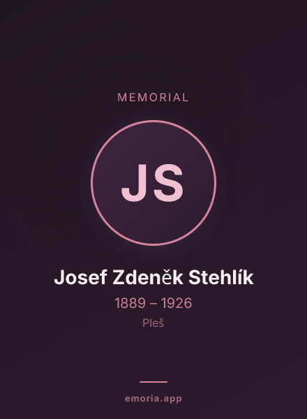 Memorial portrait of Josef Zdeněk Stehlík