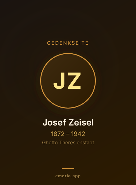 Gedenkportrait von Josef Zeisel