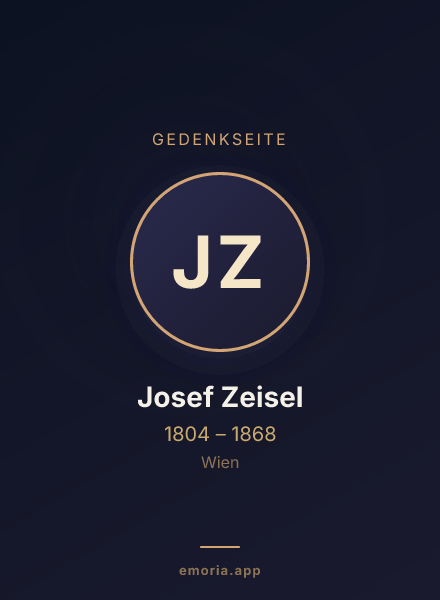 Gedenkportrait von Josef Zeisel