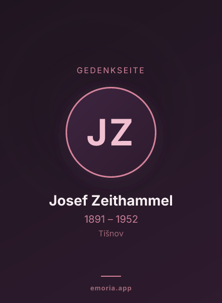 Gedenkportrait von Josef Zeithammel