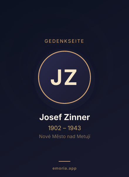 Gedenkportrait von Josef Zinner