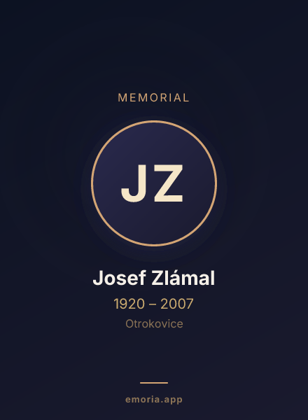 Memorial portrait of Josef Zlámal