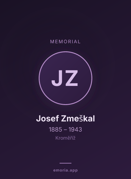 Memorial portrait of Josef Zmeškal