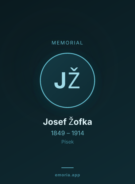 Memorial portrait of Josef Žofka