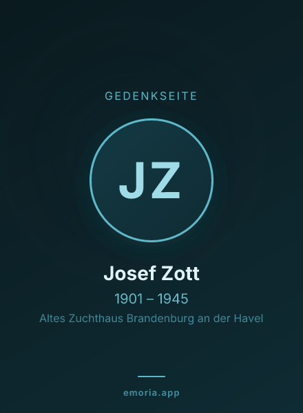 Gedenkportrait von Josef Zott