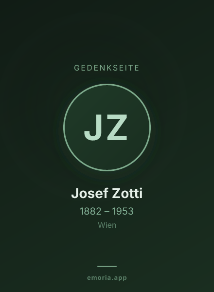 Gedenkportrait von Josef Zotti