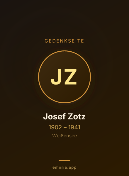 Gedenkportrait von Josef Zotz