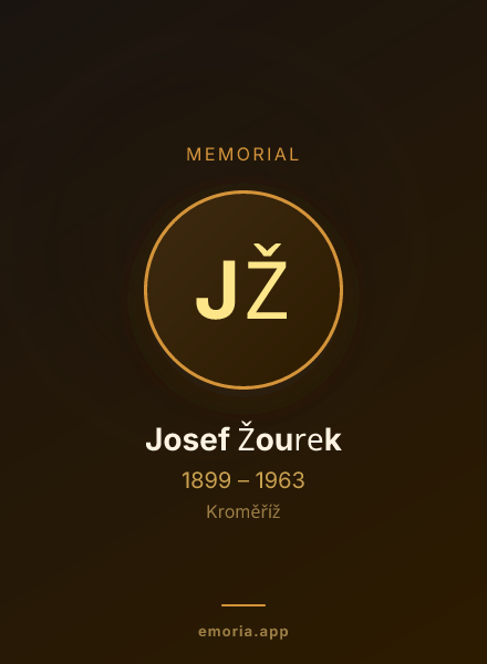 Memorial portrait of Josef Žourek