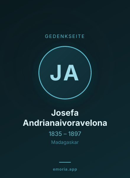 Gedenkportrait von Josefa Andrianaivoravelona