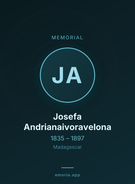 Memorial portrait of Josefa Andrianaivoravelona