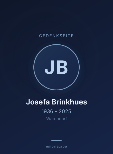 Gedenkportrait von Josefa Brinkhues