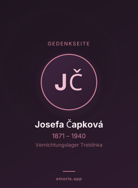 Gedenkportrait von Josefa Čapková
