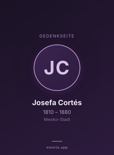 Gedenkportrait von Josefa Cortés