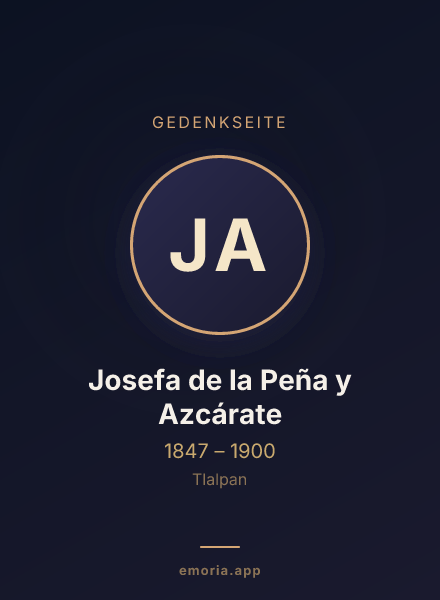 Gedenkportrait von Josefa de la Peña y Azcárate