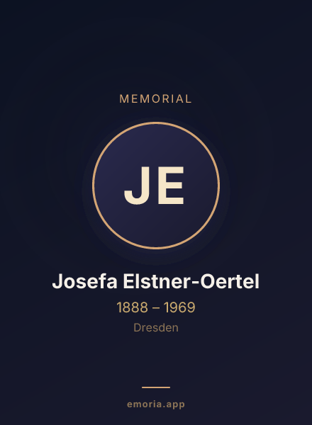 Memorial portrait of Josefa Elstner-Oertel