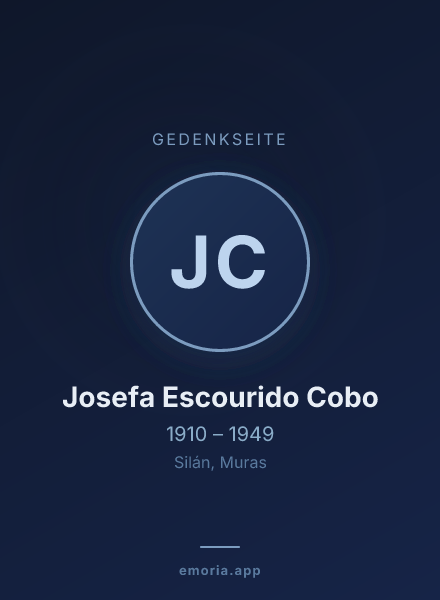 Gedenkportrait von Josefa Escourido Cobo