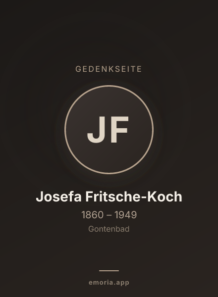 Gedenkportrait von Josefa Fritsche-Koch