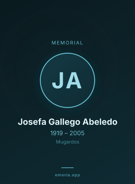 Memorial portrait of Josefa Gallego Abeledo