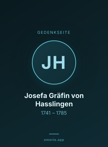 Gedenkportrait von Josefa Gräfin von Hasslingen