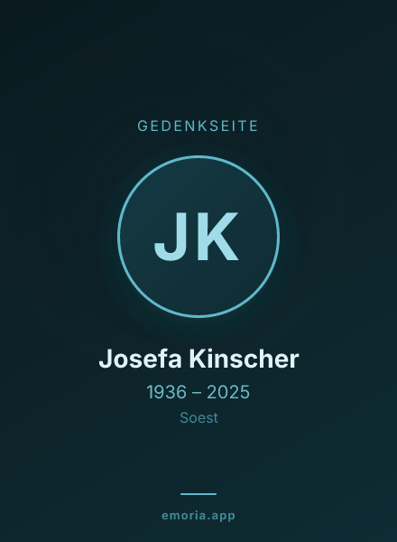 Gedenkportrait von Josefa Kinscher