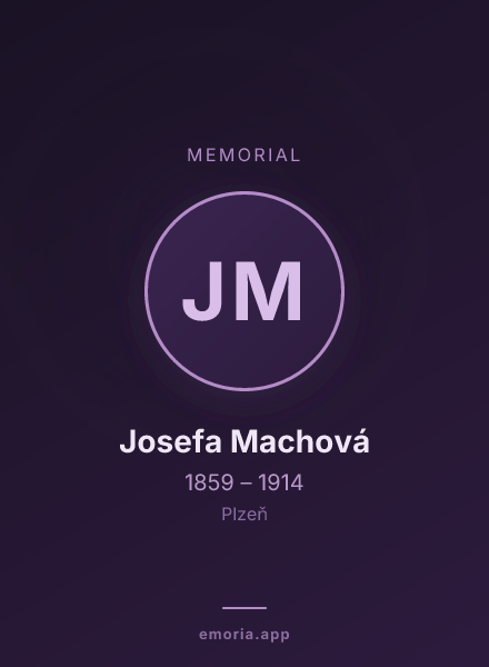 Memorial portrait of Josefa Machová