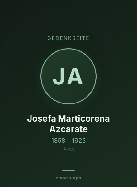 Gedenkportrait von Josefa Marticorena Azcarate