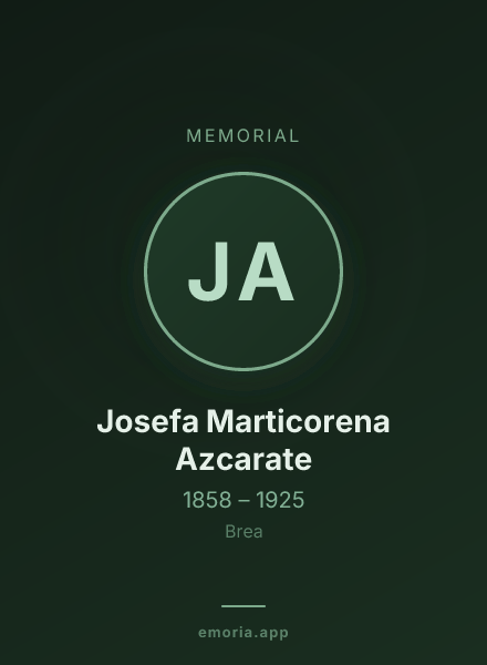 Memorial portrait of Josefa Marticorena Azcarate
