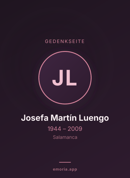 Gedenkportrait von Josefa Martín Luengo
